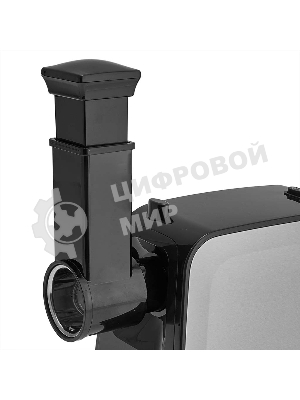 Мясорубка электрическая АКСИНЬЯ КС-2006С черный, 2300 Вт, 2.2 кг/мин, реверс, защита от перегрузки, металлический лоток, насадки - 6