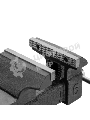 Тиски слесарные Denzel BVH-150 150 мм, поворотные, стальная направляющая, с наковальней