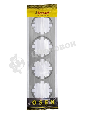 Рамка 4-м OSEN горизонт. квадрат серый матовый LEZARD 743-7400-149