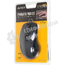 Мышь проводная A4Tech N-708X серый глянец/черный, 1600 dpi, USB, кнопки - 6