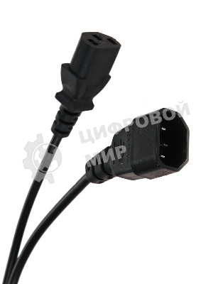 Кабель монитор - компьютер 1.8 м 220V (UPS -> устройство) VDE 3Gx0.5мм QUST(Aopen) ACE001-1.8м