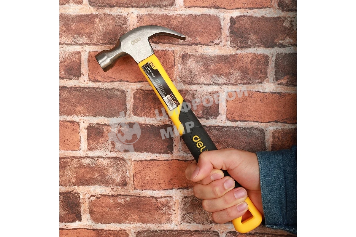 Молоток-гвоздодер Deli DL5002 500 гр Фибергласовая рукоять