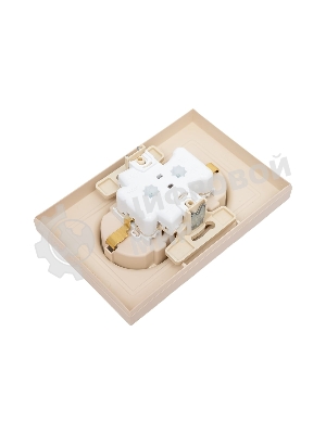 Розетка 2-м. SE ATN001226 AtlasDesign 16А с заземл. со шторками в сборе песочн.