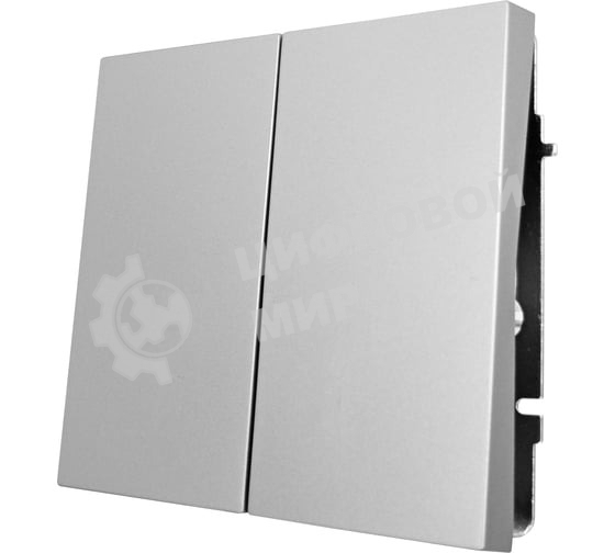 Выключатель 2-кл. СП ZIMA IP20 10А безвинт. зажим серый матовый LEZARD 704-7488-101QC