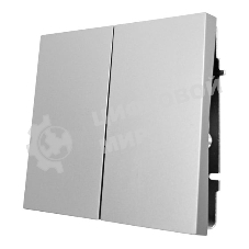 Выключатель 2-кл. СП ZIMA IP20 10А безвинт. зажим серый матовый LEZARD 704-7488-101QC