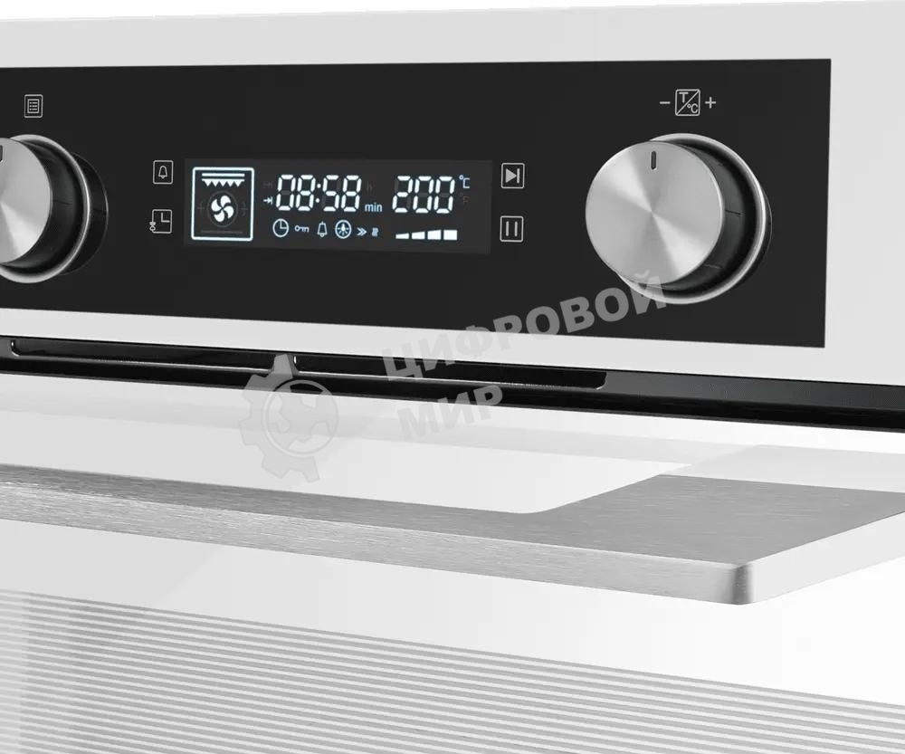 Шкаф духовой электрический Maunfeld AEOH60102W, 60л, дверца с 3 стеклами, белый