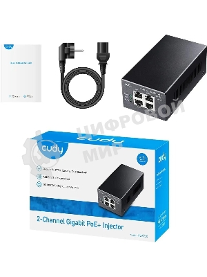Инжектор PoE Cudy POE220 10/100/1000BASE-T 30Вт 54В(DC)