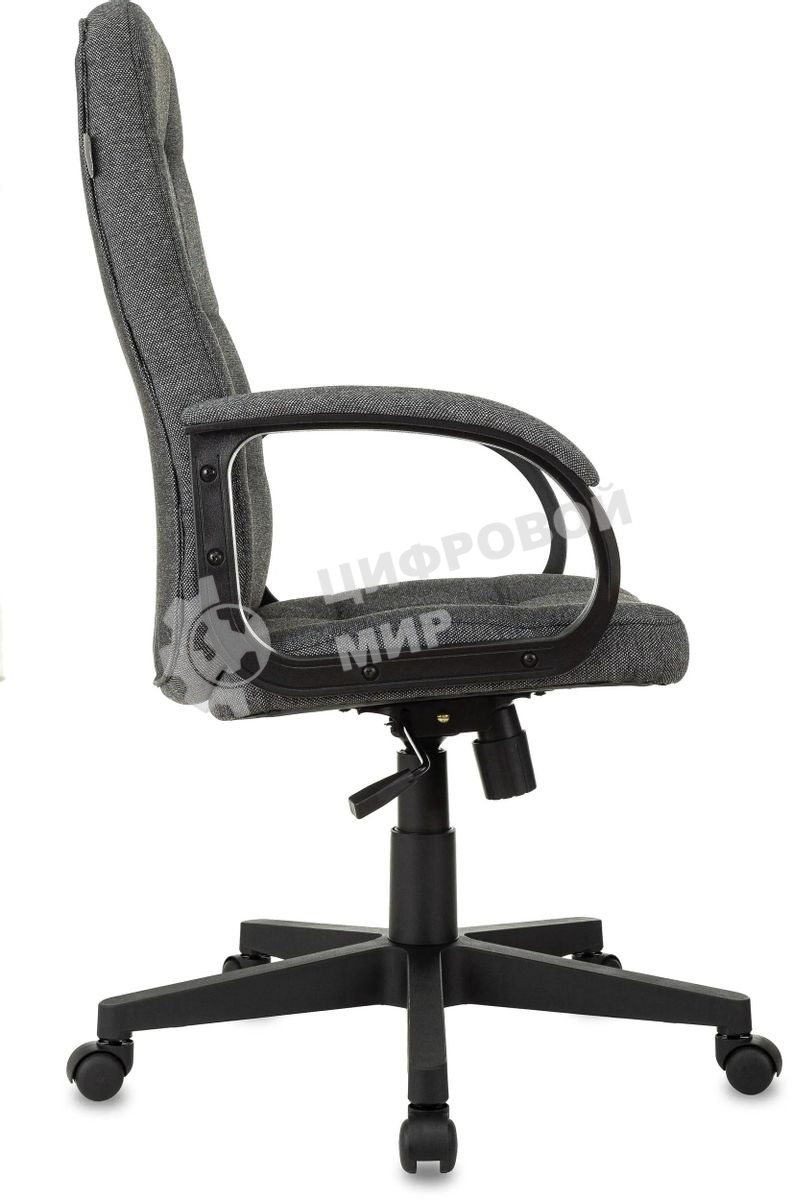 Кресло руководителя Бюрократ CH 002 Fabric 3C1 серый, крестов. пластик