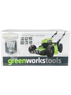 Газонокосилка аккумуляторная GreenWorks GD60LM46HPK4, 60 В, 4 Ач