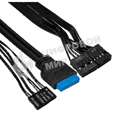 Компьютерный корпус Miditower ExeGate XP-340U-UNS350 (ATX, БП UNS350 с вент. 12см, 1хUSB/2хUSB 3.0, аудио)