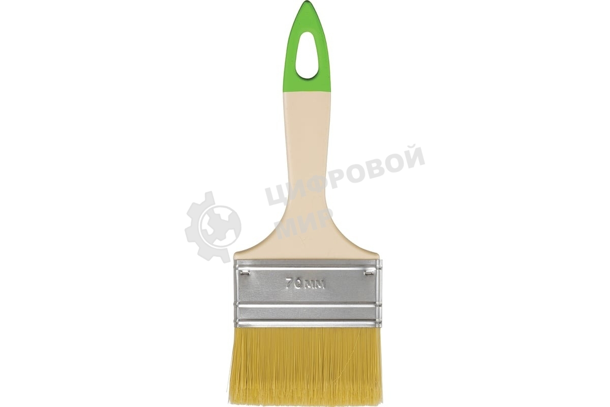 Кисть флейцевая Сибртех 70, 8, натуральная щетина, пластиковая рукоятка, 10 шт
