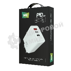 Сетевое зарядное устройство MORE CHOICE NC90 1USB+2Type-C 3.0A PD 45W, белый
