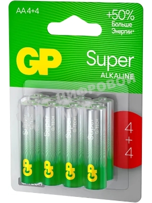 Батарея GP Super Alkaline G-Tech 15А AA (8шт)