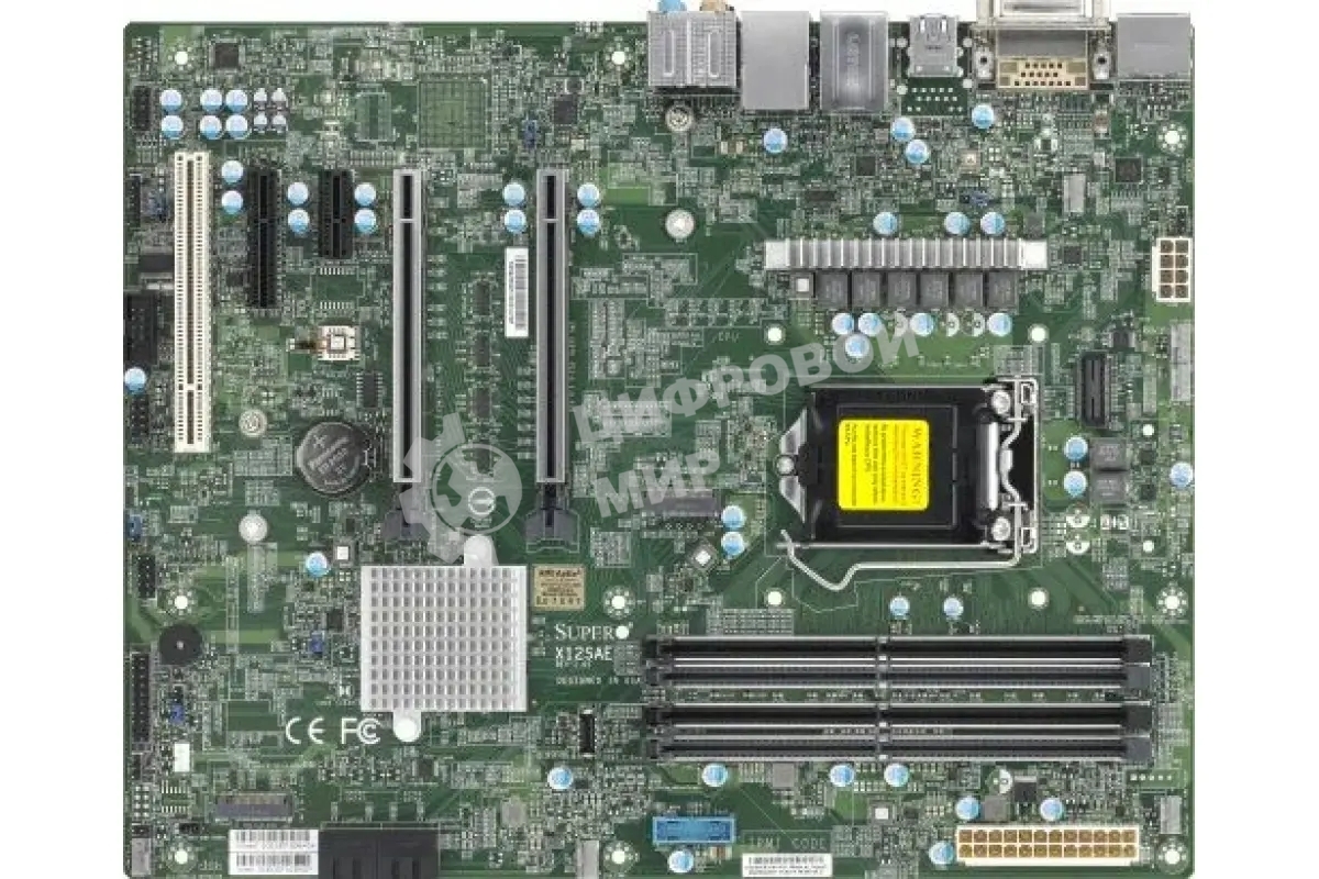 Материнская плата Supermicro MBD-X12SAE-B, LGA 1200, Intel W480, 4xDDR4, 4xSATA, 2xM.2, 3xPCIe 3.0 (x16, x16, x1), 1xDP, 1xHDMI, 1xDVI-D, 2xUSB-A 2.0, 2xUSB-A 3.2 Gen 1, 3xUSB-A 3.2 Gen 2, 1xUSB-C 3.2 Gen 2, 1x 2.5Gb LAN, 1x 1Gb LAN, 5.1, 1xCOM, ATX
