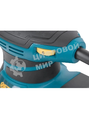 Шлифмашина эксцентриковая FIT OS-350, 350 Вт, 3000-13000 об/мин, 125 мм, 1,5 кг, липучка, пластик. контейнер, коробка