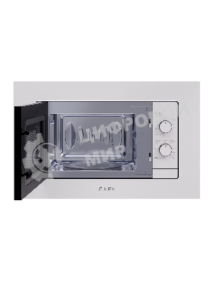 Микроволновая печь встраиваемая Lex BIMO 20.04 WH белый, 20 л, 700 Вт, переключатели - поворотный механизм