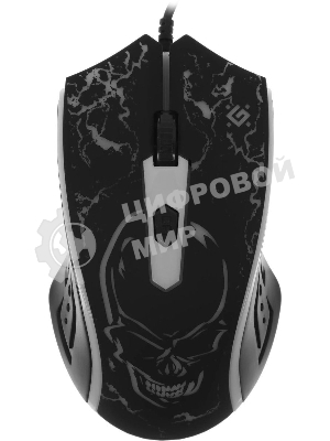 Мышь проводная Defender Overmatch GM-069 черный, 2400 dpi, USB, кнопки - 4