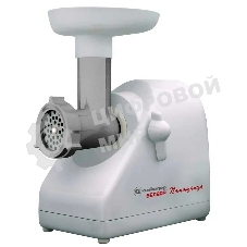 Мясорубка электрическая Белвар Помощница КЭМ-П2У 304-04 белый, 1500 Вт, 0.4 кг/мин, реверс, насадки - 6