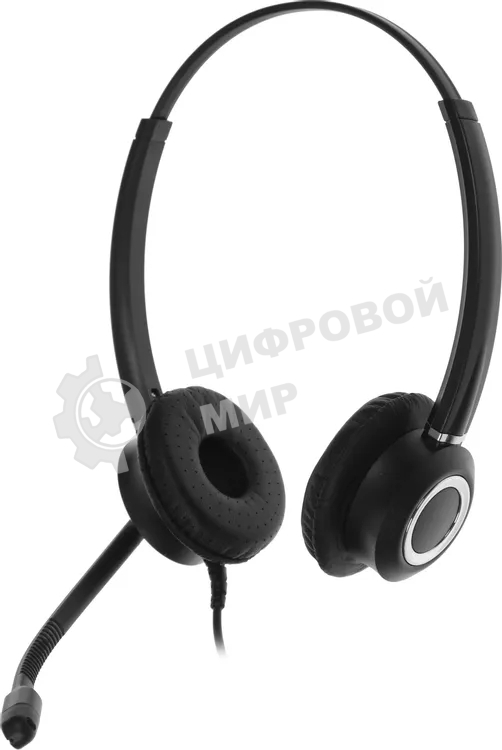 Гарнитура VT VT6200-D чёрный-серебристый, проводная, USB