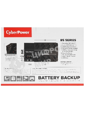 Источник бесперебойного питания CyberPower BS850E NEW/850 ВА/480 Вт/8 х CEE 7 (евророзетка)