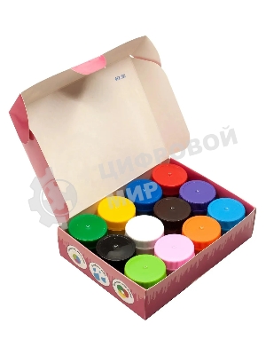 Гуашь Silwerhof Монстрики, 12 цветов, баночка, 20 мл, картонная коробка