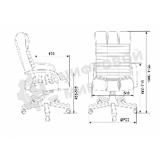 Кресло Бюрократ KB-10WALNUT/B/LEATH черный, кожа