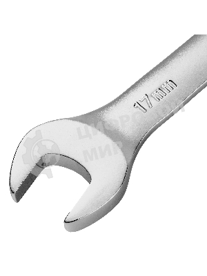 Набор ключей комбинированных трещоточных Denzel 6-17 мм, 6 шт., CrV, матовый хром