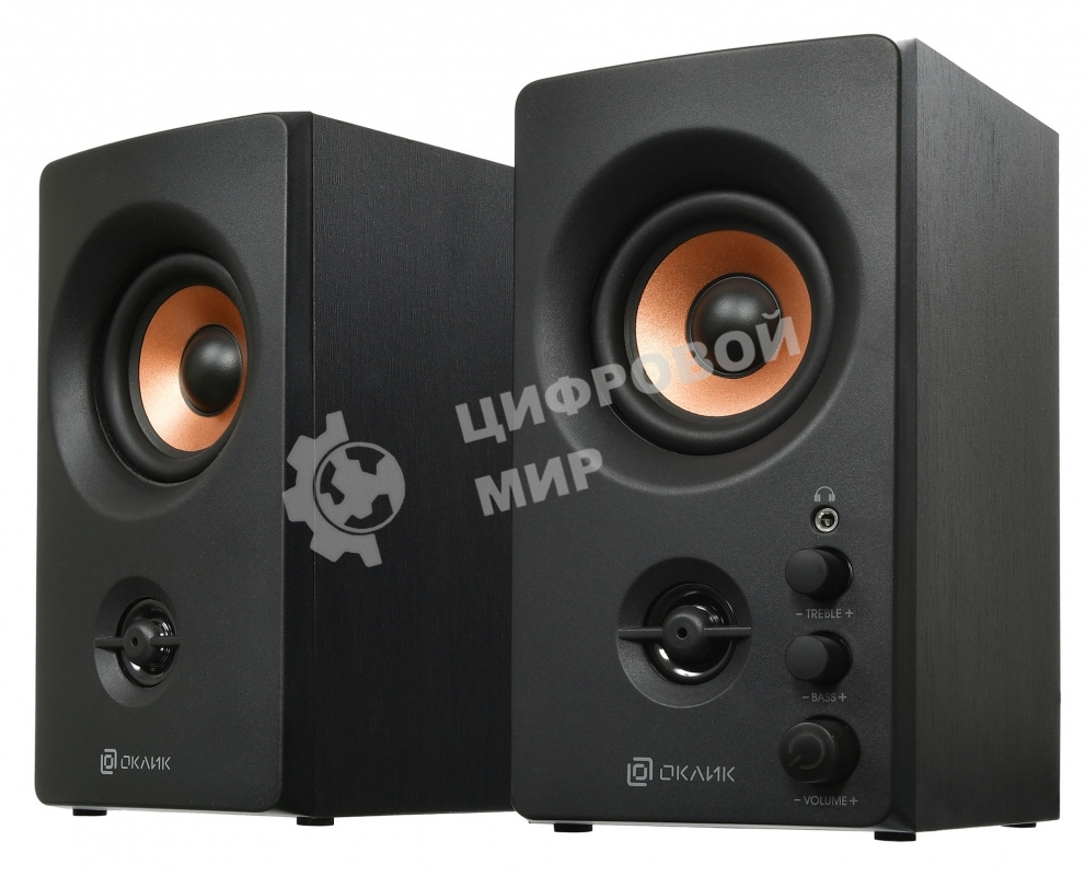 Акустическая система Oklick OK-164 2.0 черный 30Вт