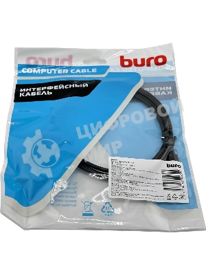 Кабель Buro ver1.4 USB Type-C (m) DisplayPort (m) 1.5м черный