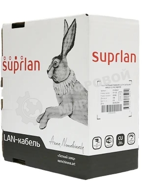 Кабель сетевой информационный Suprlan 01-0333-1, cat.5e U/UTP, 4 пары, 24AWG, PVC, внутренний, 50м, серый