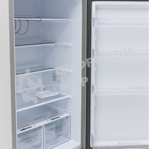 Холодильник Бирюса М6132 металлик двухкамерный 245/85л морозилка снизу, автоматическое