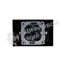 Розетка 2-местная IEK BRITE РСш12-3-БрМ с заземлением, с защитными шторками, 16А в сборе, маренго