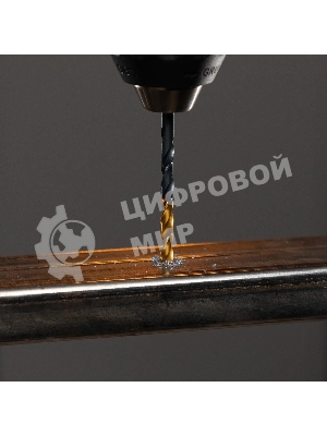 Сверло по металлу Denzel 4 мм, HSS-Tin, Golden Tip, 10 шт.