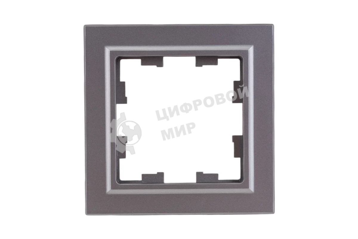 Рамка 1-мест. IEK BRITE РУ-1-БрС сталь