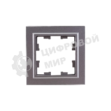 Рамка 1-мест. IEK BRITE РУ-1-БрС сталь