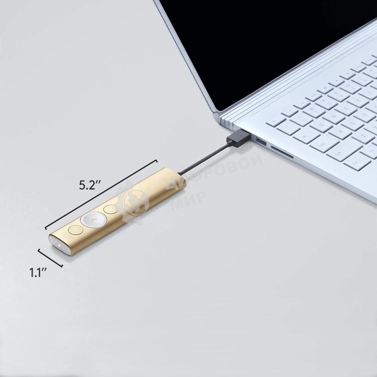 Презентер беспроводной Logitech Spotlight золотистый, радиоканал, USB, кнопки - 3