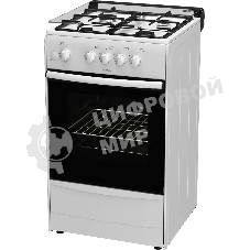 Плита газовая Darina 1B1 GM 441 008 W белый/черный, конфорок 4 шт, духовка 50 л, 50 см x 85 см x 51 см