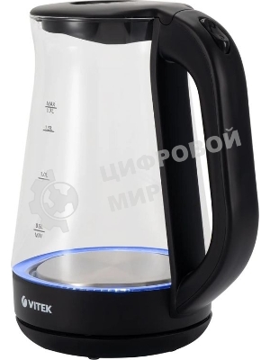 Чайник электрический Vitek VT-8803 1.7 л, 2200 Вт, черный корпус: стекло