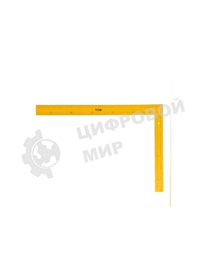 Угольник Denzel стальной, 400 мм х 600 мм, ультрафиолетовая печать (измерительная шкала)