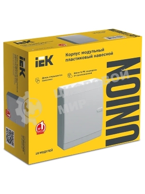 Корпус пластиковый IEK UNION Compact UIC-KP13-N-18-41-K01 ЩРН-П-18 IP41 белая дверь