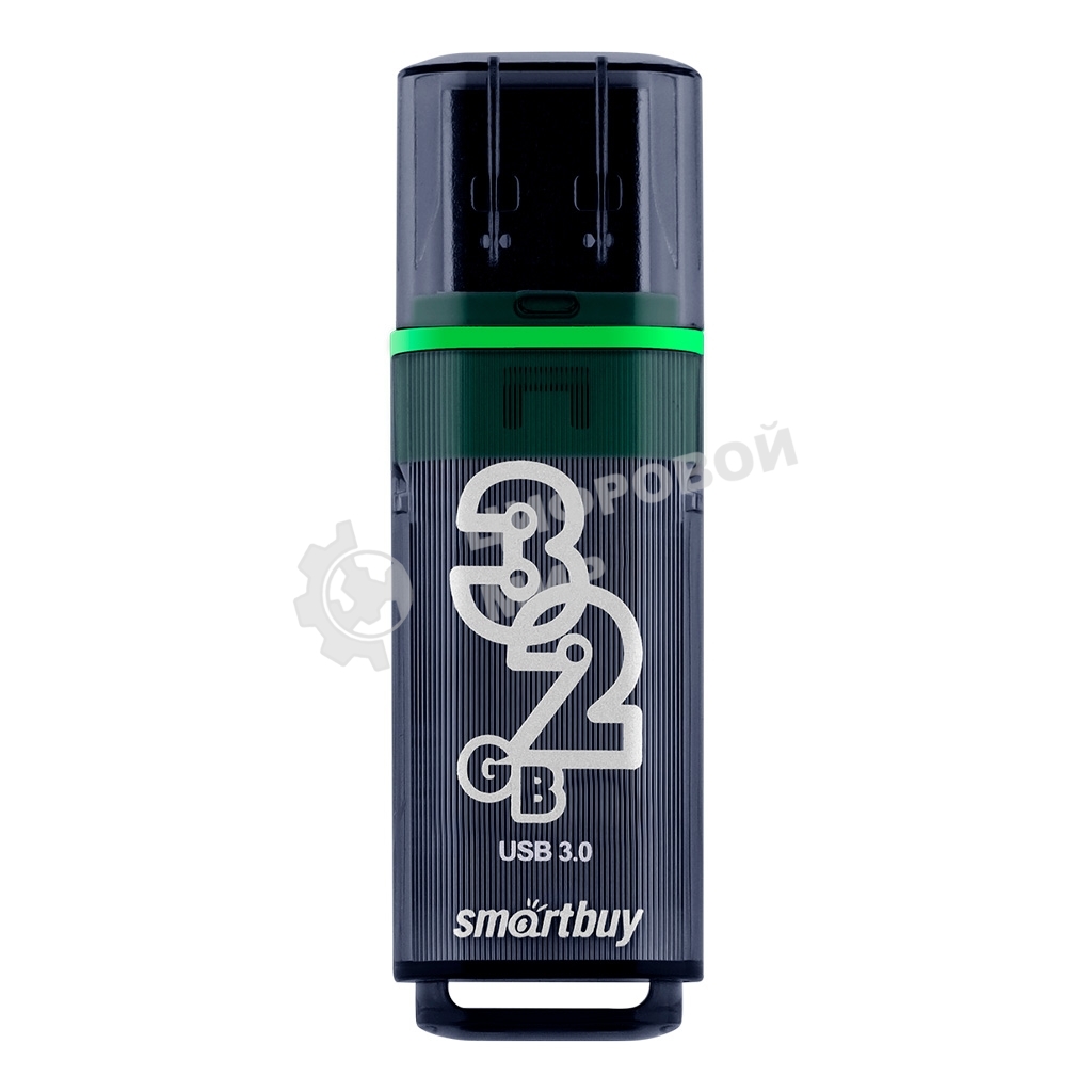 Флешка USB Smartbuy Glossy series Dark Grey (SB32 GbGS-DG), 32Gb, USB 3.0, R/W 75/25, темно-серый