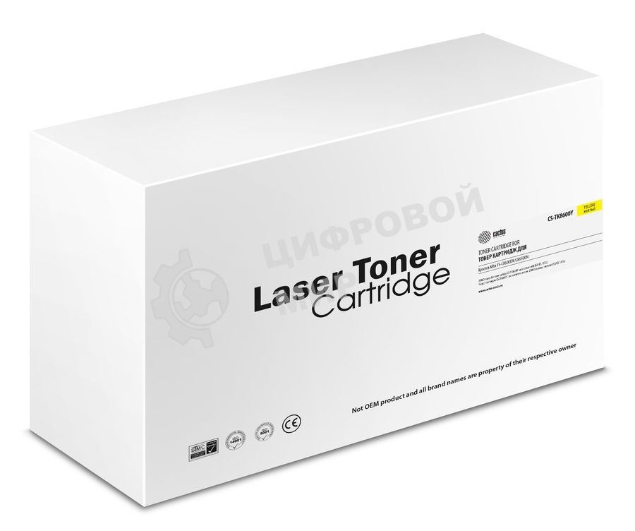 Картридж лазерный Cactus CS-TK8600Y желтый (20000 стр.) для Kyocera Mita FS-C8600DN/C8650DN