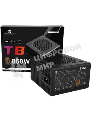Блок питания Thermalright TR-TB850S 850W 80 PLUS Bronze, (ATX, 3, PCIe 5.0, Non-modular, 1x24(20+4)pin 550мм, 1xCPU*2 8(4+4)pin 600+150мм, 1xPCIe*2 8(6+2)pin 500+150мм, 1x12VHPWR PCIe 5.0 12+4pin 600мм, 1xSATA*3+MOLEX4pin*1 400+150+150+150мм, 1xSATA*2+MOLEX4pin*2 400+150+150+150мм, Active, 120x120мм, 150x140x86mm, APFC,)