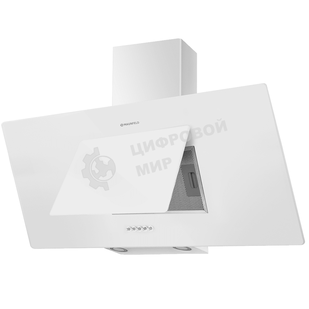 Вытяжка наклонная Maunfeld Tower 90 белый, 90 см, 700 куб. м/ч, 66 дБ