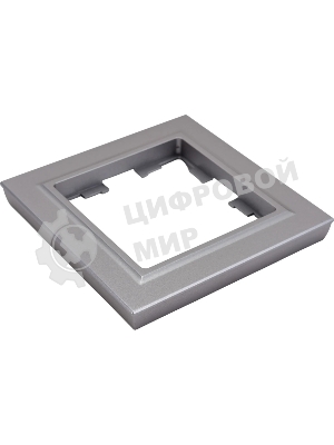 Рамка 1-мест. IEK BRITE РУ-1-БрС сталь