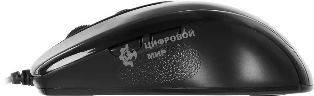 Мышь проводная A4Tech N-708X серый глянец/черный, 1600 dpi, USB, кнопки - 6