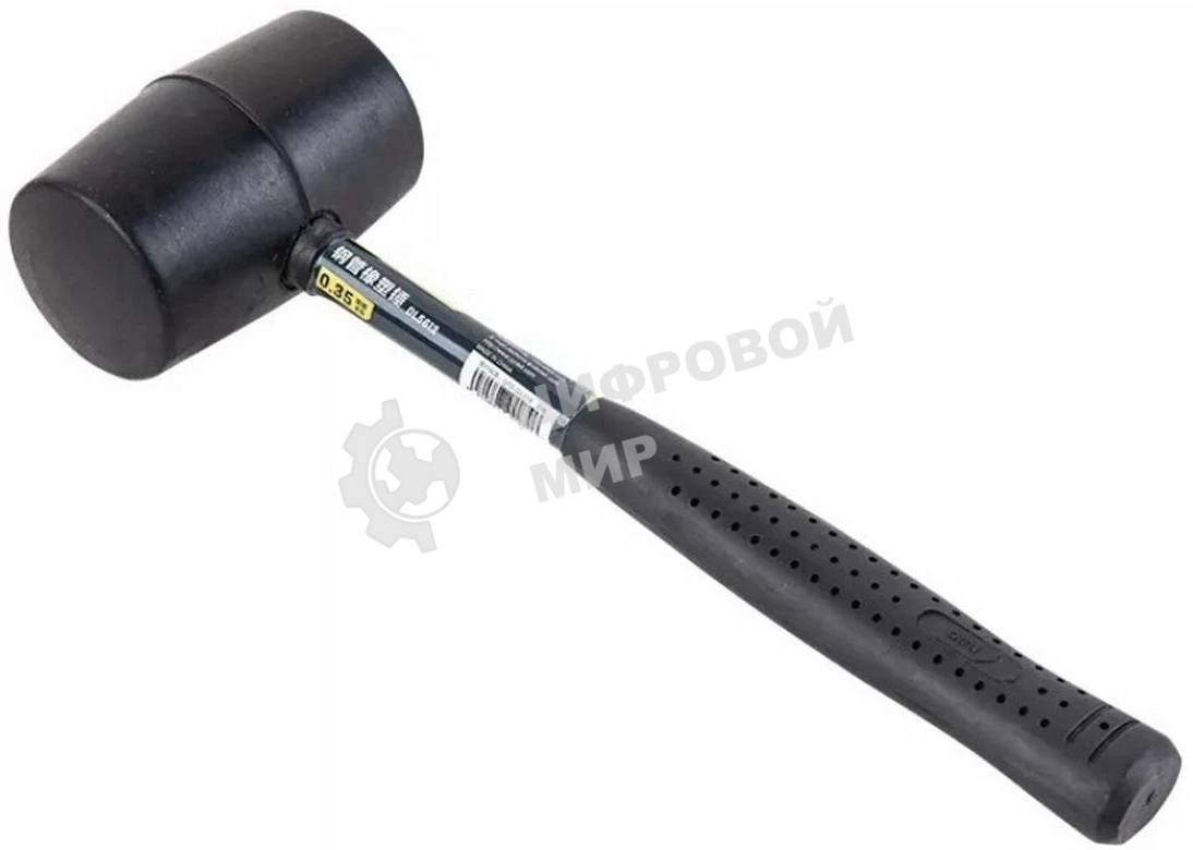 Резиновый молоток со стальной ручкой Deli DL5612 340 грамм, длина 260 мм