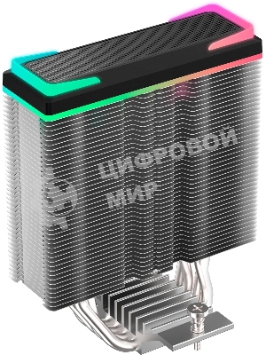 Кулер для процессора Ocypus Delta A40 SE BK Dual Fan ARGB, 2x120mm ARGB FAN, Top ARGB Panel, 4 HEAT PIPES, 4-PIN PWM, 800-1800 RPM, 31DBA, HYDRO BEARING, LGA115X/1200/1700/18XX, AM4/AM5