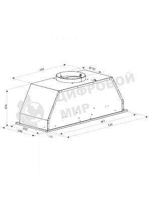Вытяжка встраиваемая Zigmund & Shtain K 016.5 W белый, 52 см, 1050 куб. м/ч, 60 дБ