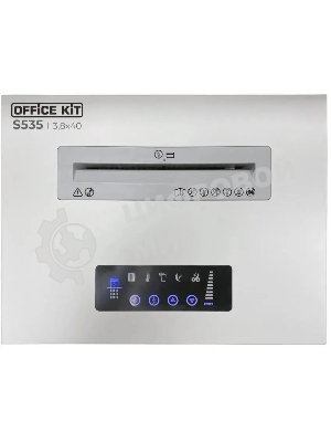 Шредер Office Kit S535 3,8x40 белый (секр.P-4) фрагменты 35лист. 50лтр. скобы пл.карты CD